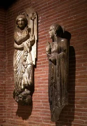 Figuren der Verkündigung, von der Außenseite von St. Sernin, um 1200